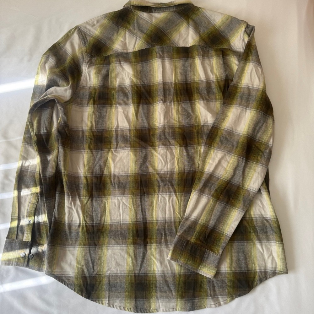Bass Outdoor Mens Flannel Shirt Plaid Button Up Long Sleeve BFlex XL - Picture 6 of 9